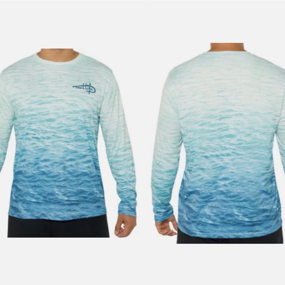 Reel Life | Mens Blue Ombré Rash Guard